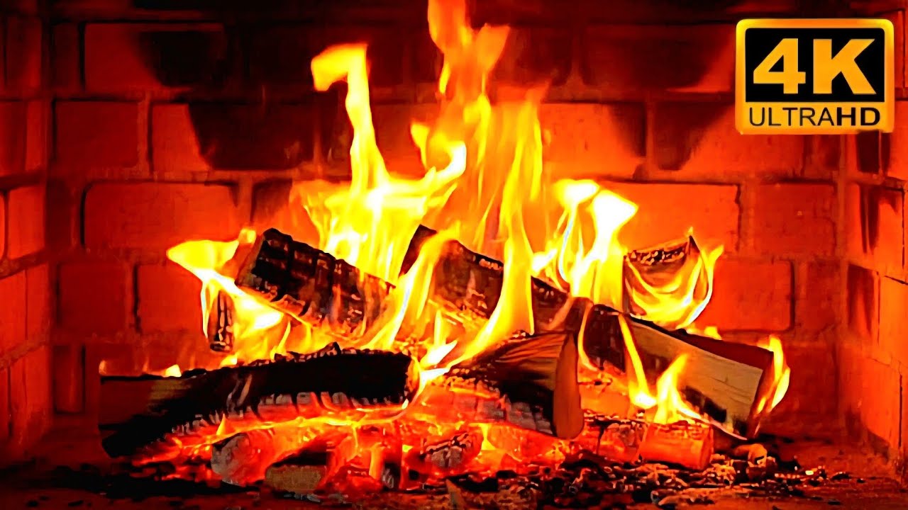 🔥6 HOURS Cozy Fireplace 4K UHD 🔥Real Crackling Fire Sounds for Sleep Study & Relaxation #relax #live