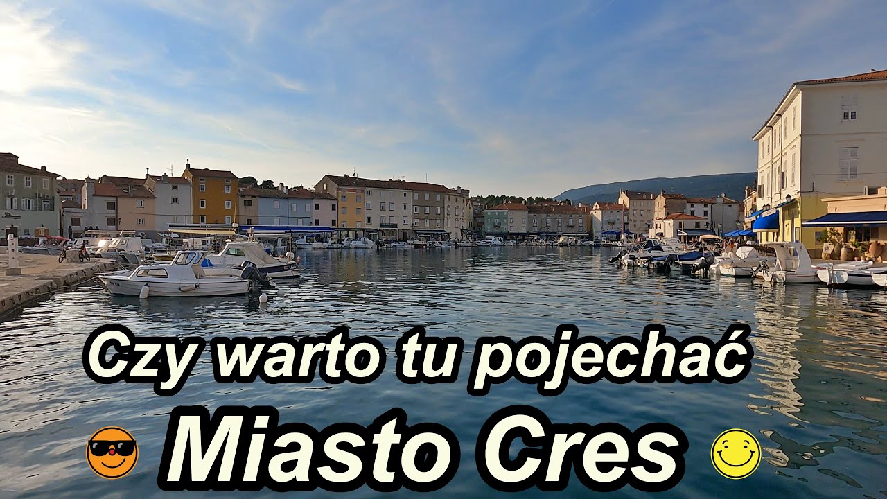 Chorwacja  jakiej nie znasz, miasto Cres o zachodzie słońca