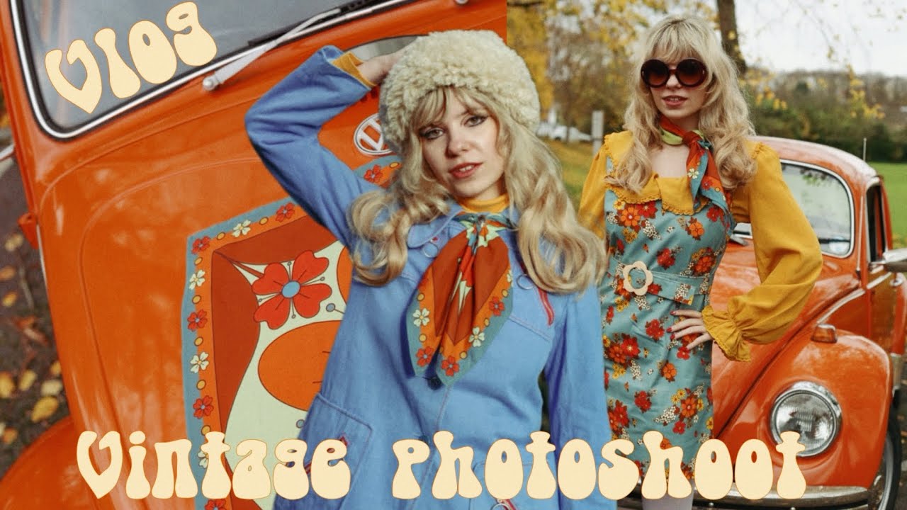 Винтажная фотосессия в видеоблоге / стиль 60-х/70-х