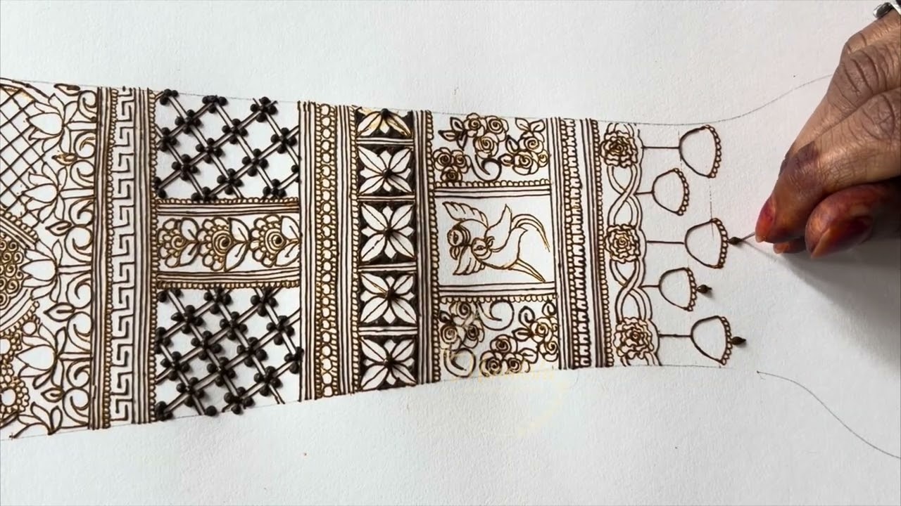 Beautiful floral bridal hand mehndi design with couple of parrots 🦜 🦜 ✨🫰 #bridalhandmehndidesign 