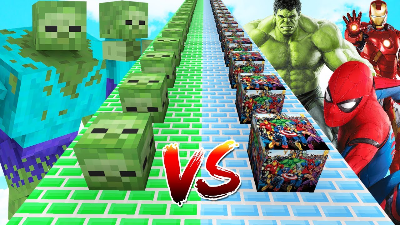 SÜPER KAHRAMAN ŞANS BLOK VS ZOMBİ ŞANS BLOK 😱 - Minecraft