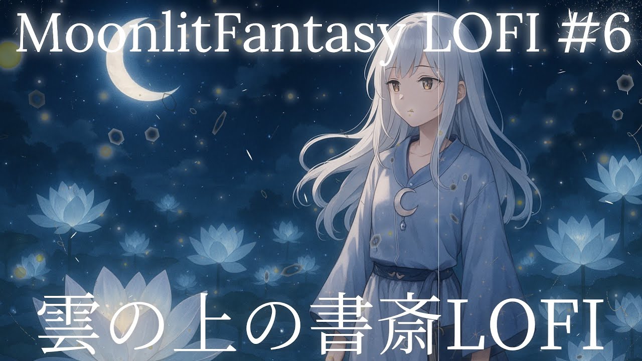 Floating Lotus Garden under the Moonlight | Moonlit Fantasy LOFI #6 (30min BGM)