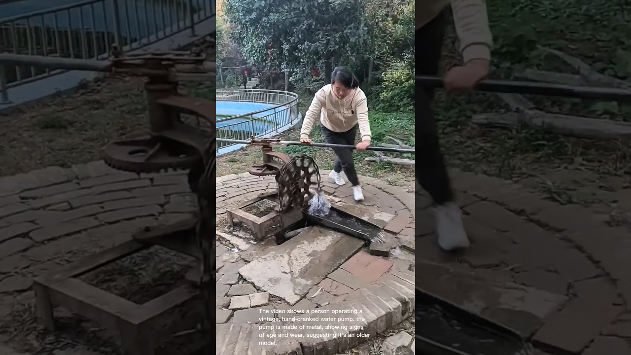 Ancient water pump in action: a simple yet effective design