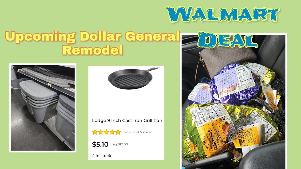Ремонт магазина Dollar General и скидки на продукты питания в Walmart более 70%