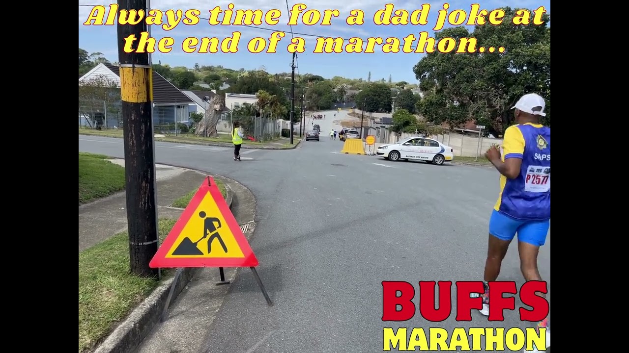 There's always time for a #dadjoke at the end of a marathon!