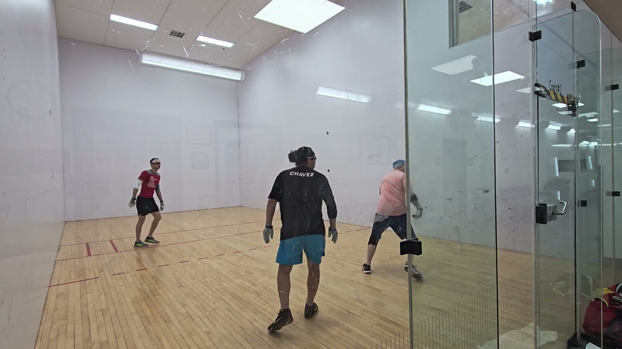 Virginia Saturday morning handball, I haven't played for 3 weeks, shaking the rust off.