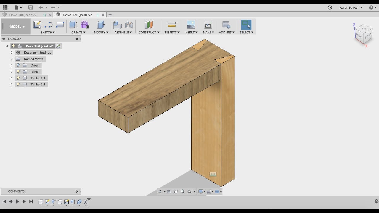 Fusion 360 Dovetail Joint - HTC Tech10