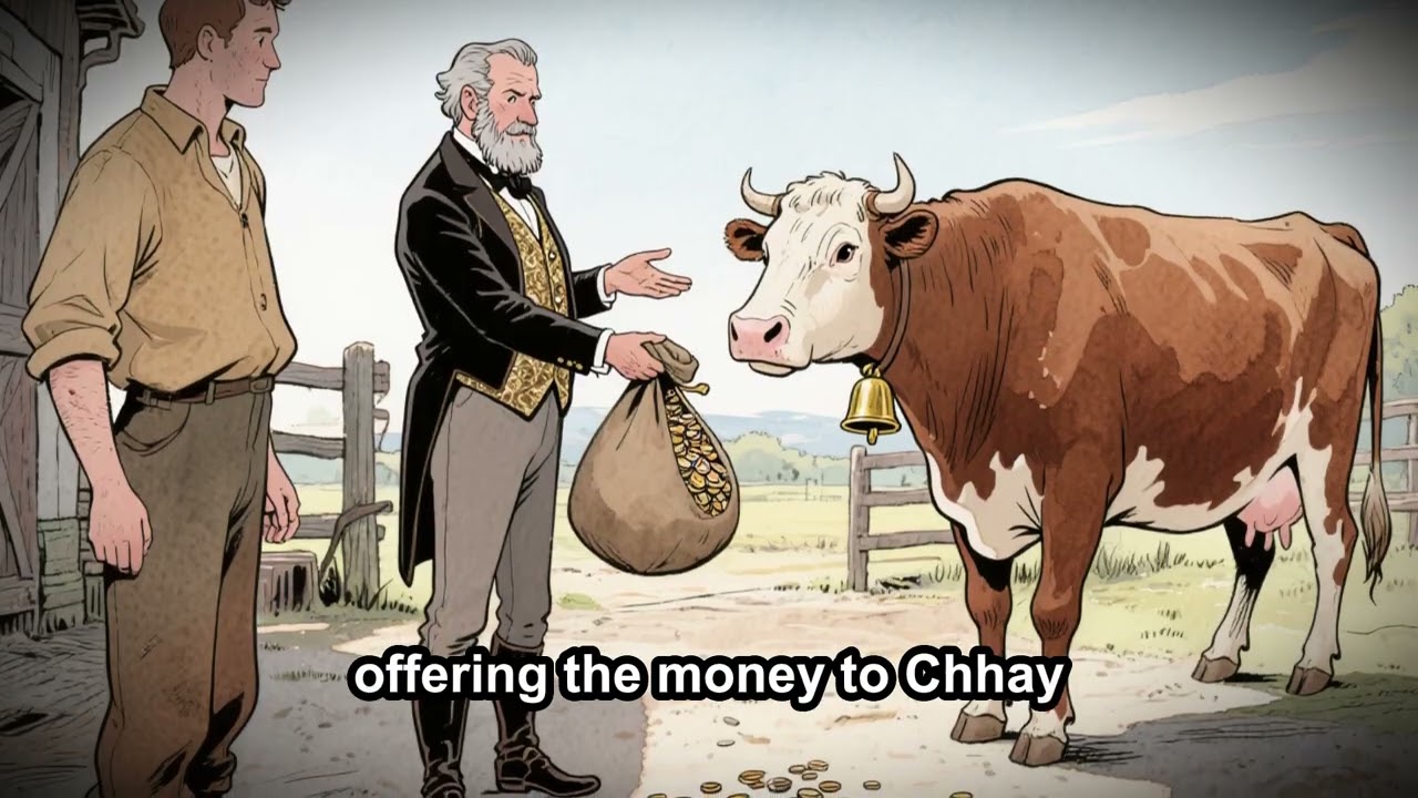 29 The Lost Cow and the Honest Farmer 🐄  English Moral Story  Learn English Through Stories