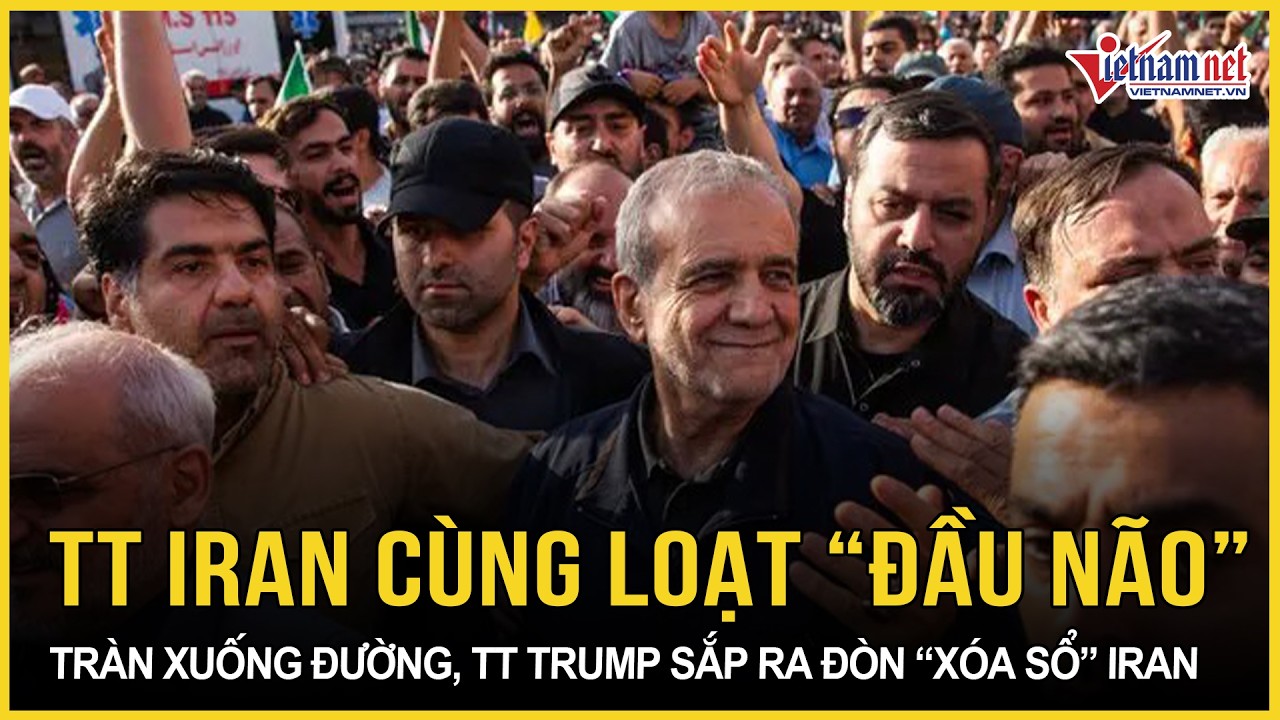 Khuấy động Tehran: TT Iran cùng loạt “đầu não” tràn xuống đường, TT Trump lên gân đòn “xóa sổ” Iran
