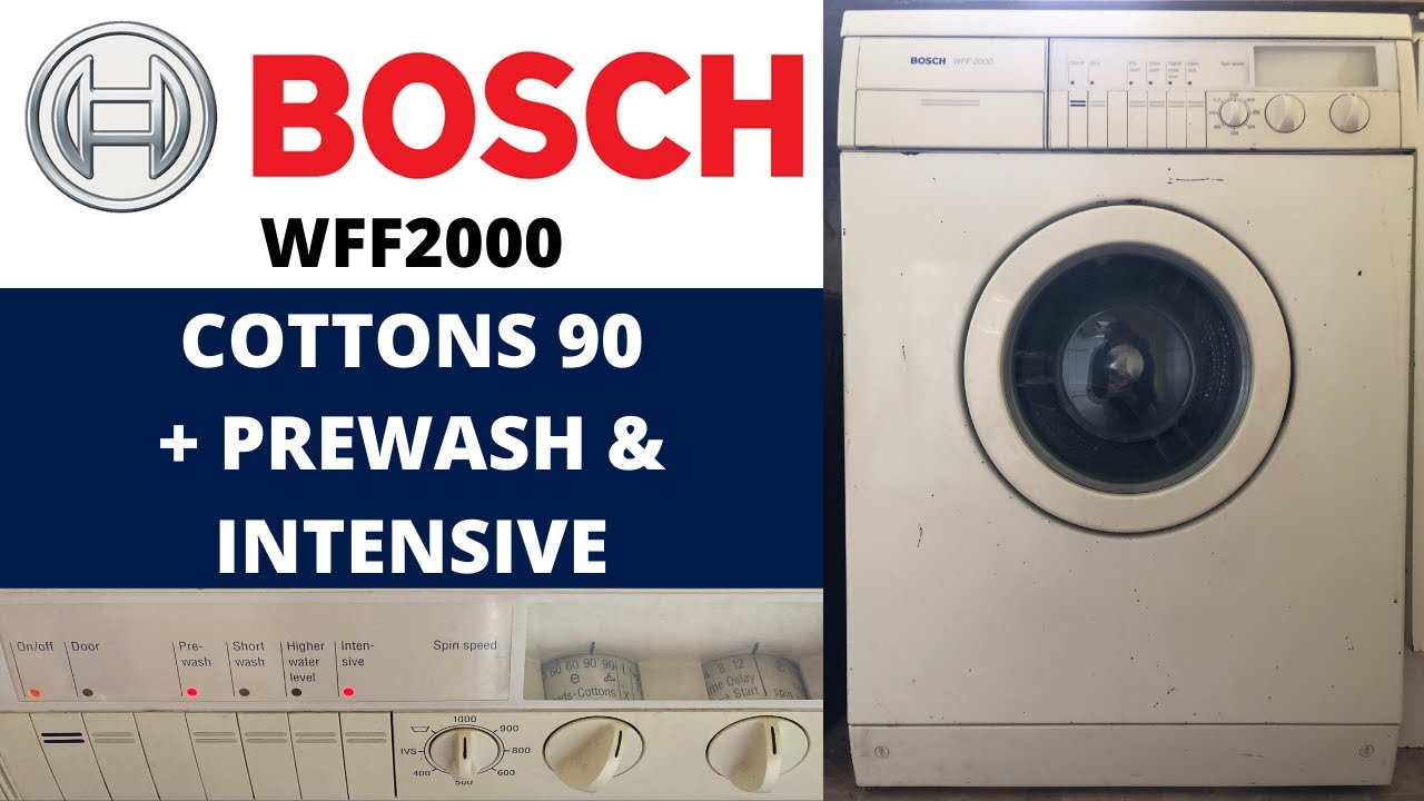 Bosch WFF2000 Washing Machine - Cottons 90 + Prewash & Intensive