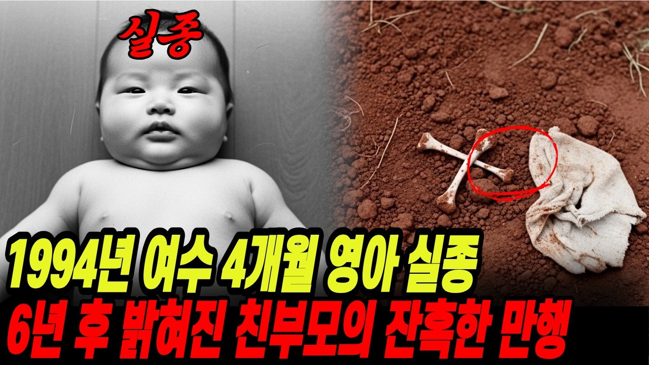 1994년 여수 4개월 영아 실종, 6년 후 밝혀진 친부모의 잔혹한 만행