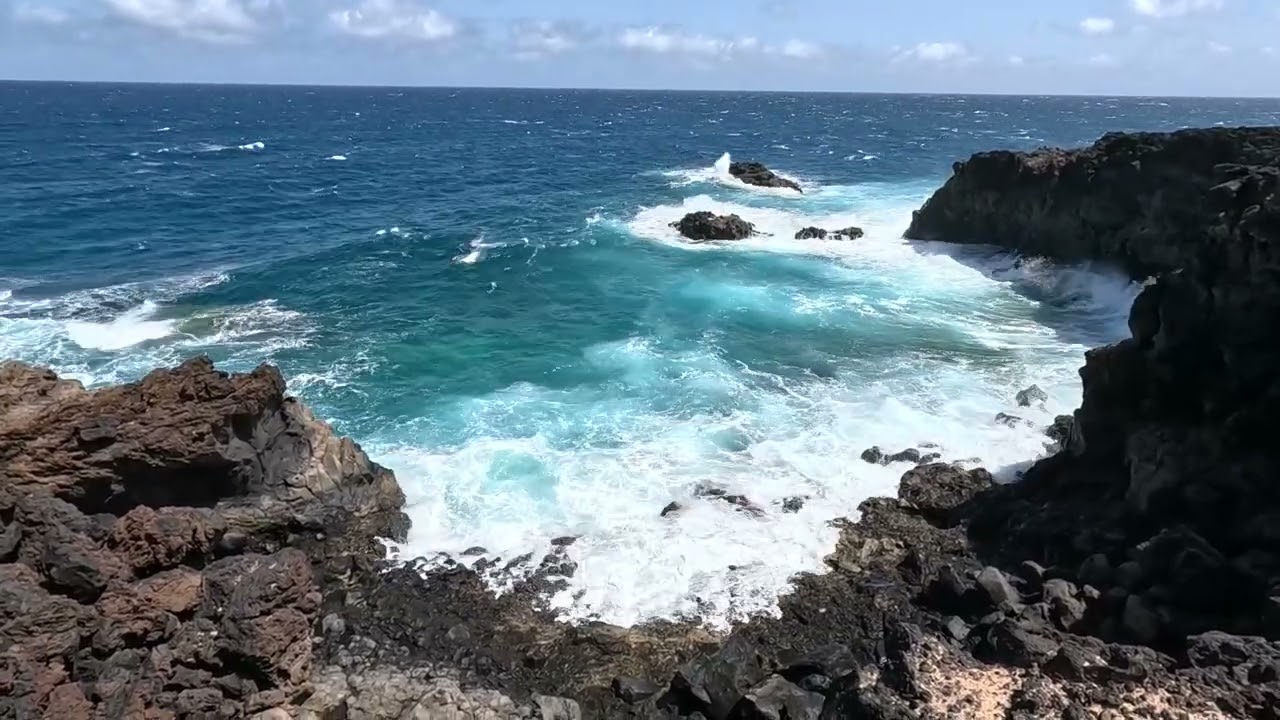 🌊 Temporal marino en Lanzarote ★ Paisaje volcánico costero