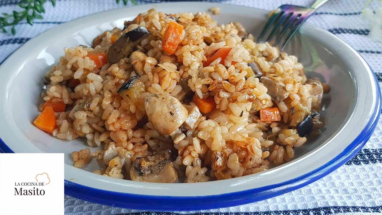 Arroz de verduras, receta de aprovechamiento facil, rica y con sabor