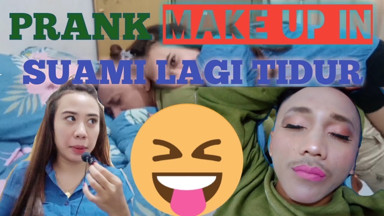 YESSY DISINI| PRANK SUAMI LAGI ENAK TIDUR DI PAKEK IN MAKE UP KAYAK APA EH😆😆