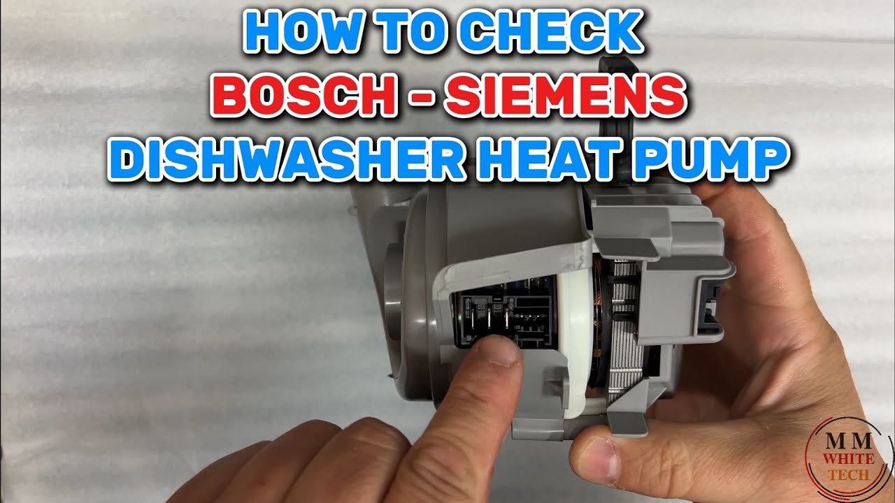 How to check heat pump of dishwasher BOSCH - SIEMENS with electronic multimeter, test working check.