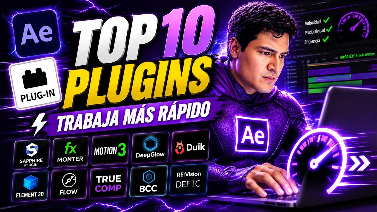 🚀 Top 10 mejores PLUGINS After Effects 🔥 Trabaja más rápido!