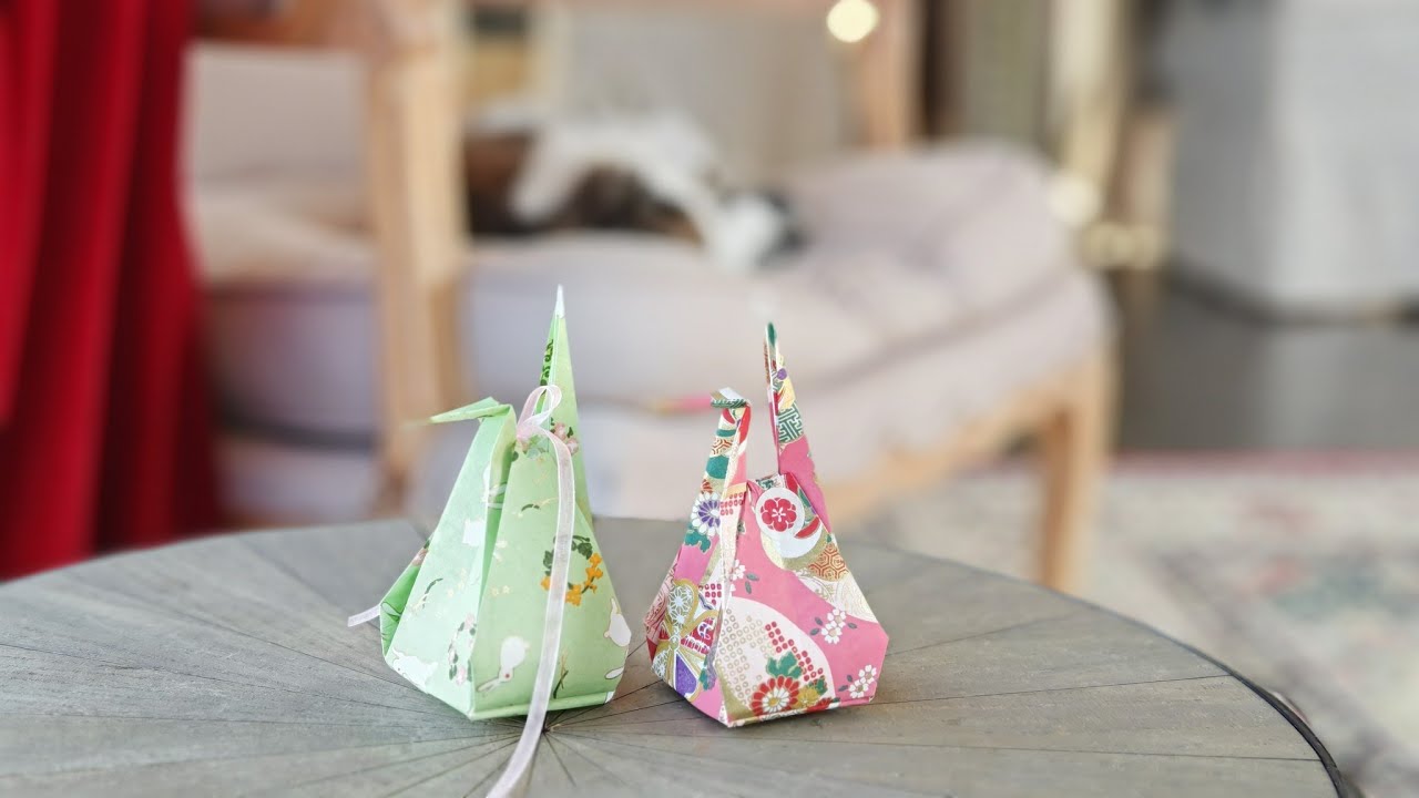 【入学祝い】 折り紙簡単可愛い折り方 お福分け鶴 origami tutorial Good Fortune Crane