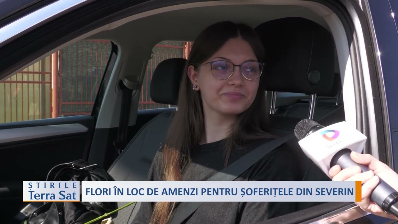 FLORI ÎN LOC DE AMENZI PENTRU ȘOFERIȚELE DIN SEVERIN