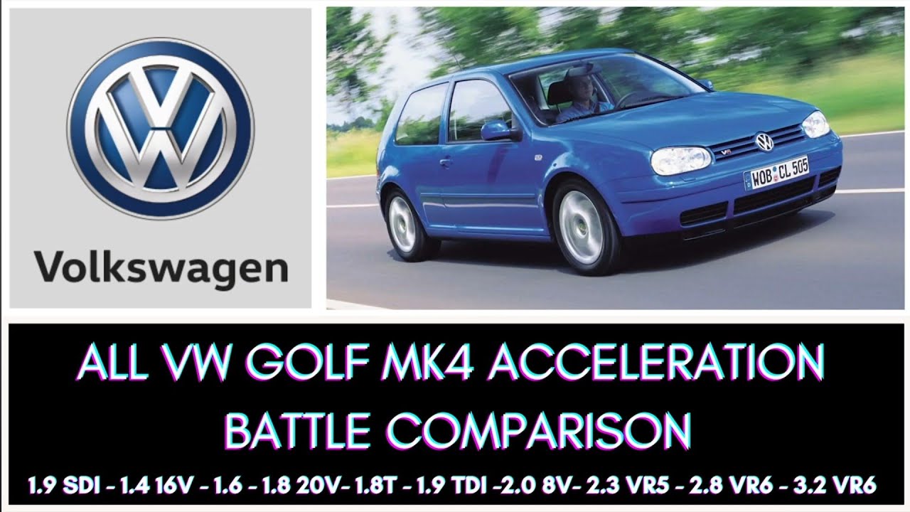 ALL VOLKSWAGEN GOLF MK4 ACCELERATION BATTLE COMPARISON