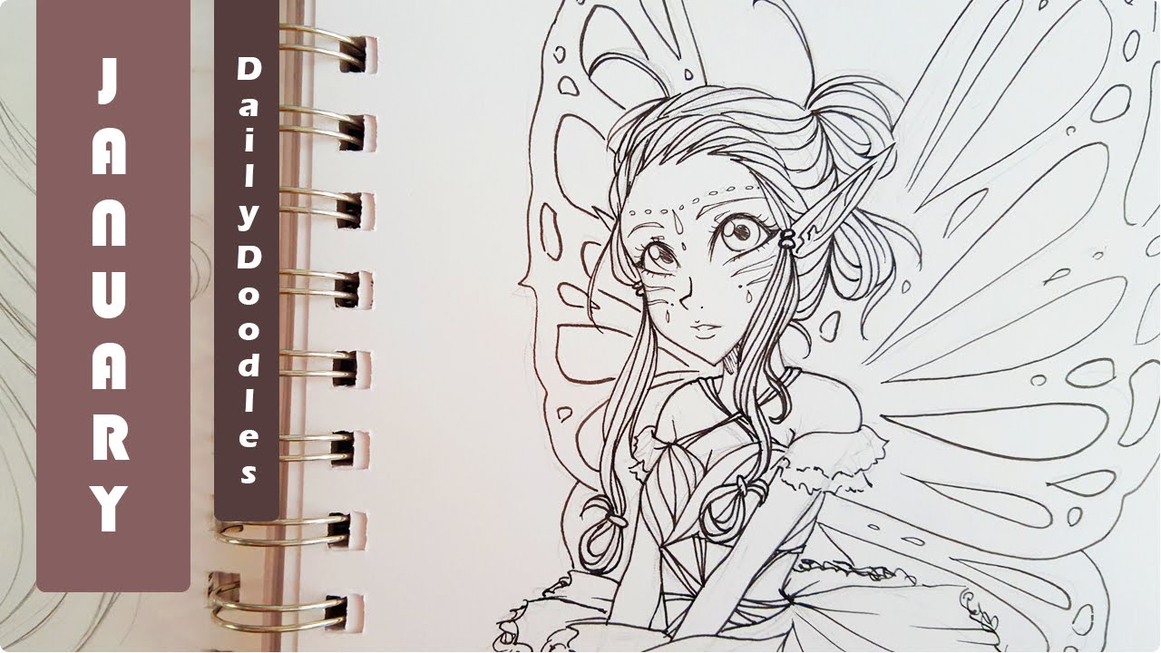 January 2016 Daily Doodles Sketchbook Tour! ♡ iiKiui