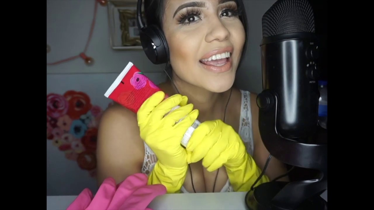 ASMR: RUBBER GLOVES (EXTRA SMALL & LARGE) + LOTION *WHISPERS AND HAND MOVEMENTS| INTENSE RELAXATION