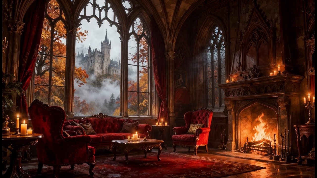 Autumn Gothic Lounge | Melancholic Piano & Victorian Ambience | Dark Academia Music & Study Ambience
