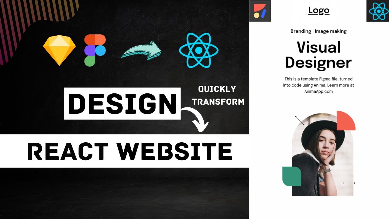 How to Transform Design into React Code using Anima | Build React Portfolio Website Figma Design