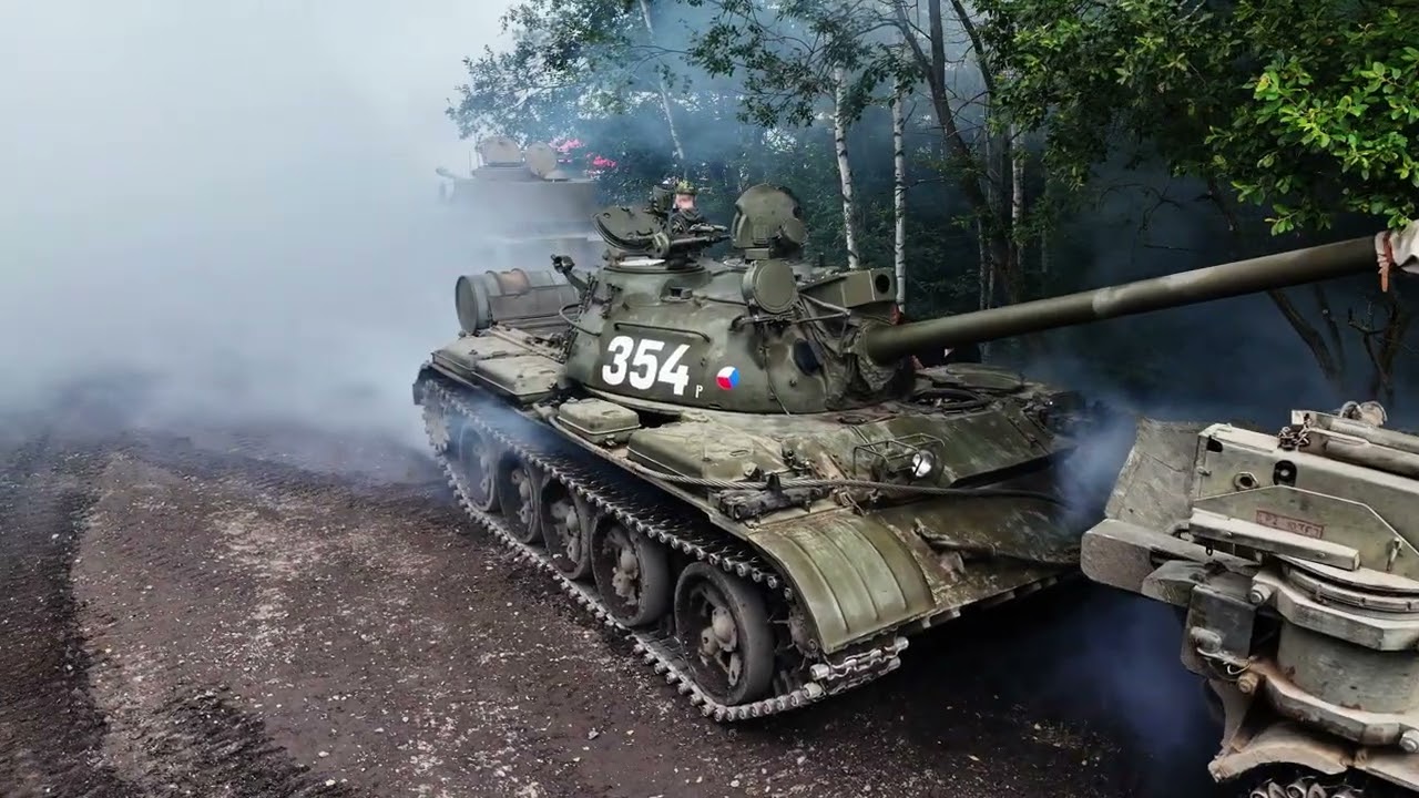 Tankový Den, 2024 Smržovka ,4K, 60Fps LONG T-55, VT-55, T-72, Centurion, Tigr1 a M-36 Jackson.