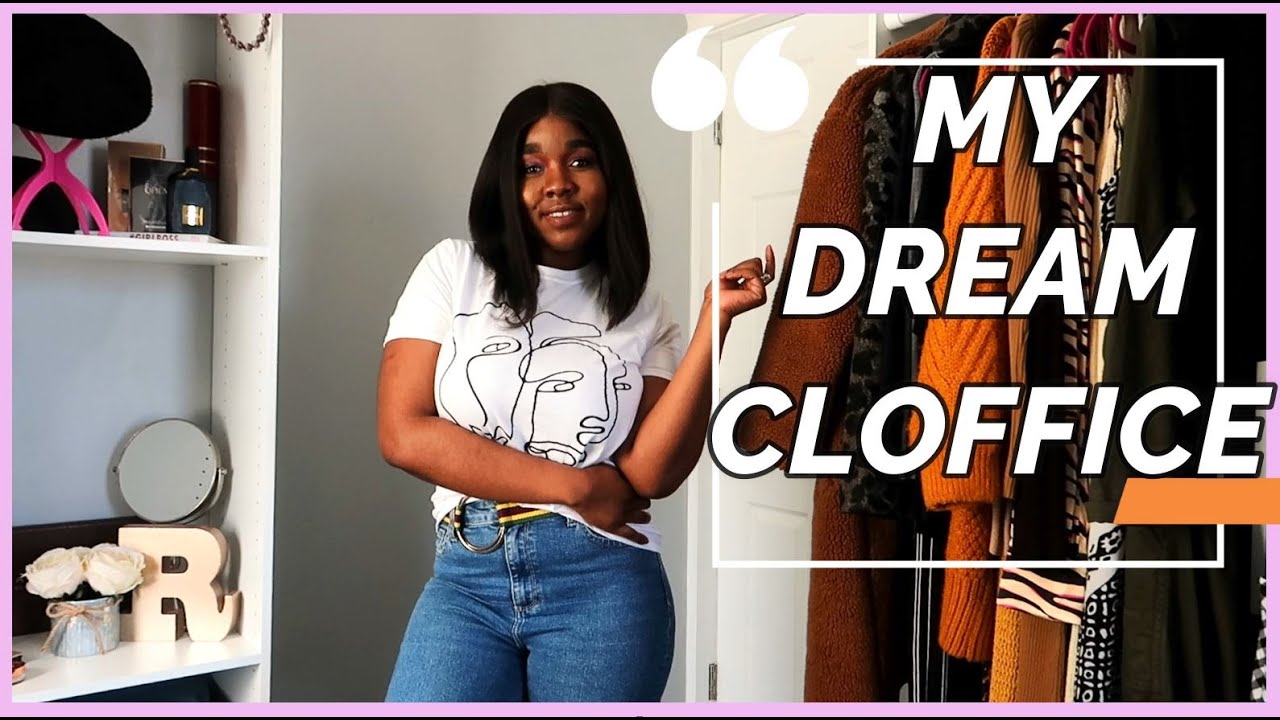 WALK-IN CLOSET & OFFICE ON A BUDGET!! | Bedroom turned Cloffice (Closet & Office)