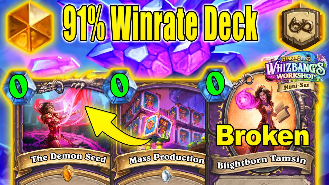 Demon Seed Warlock Is Best Deck Of All Time 90% Winrate! Whizbang's Workshop Mini-Set | Hearthstone