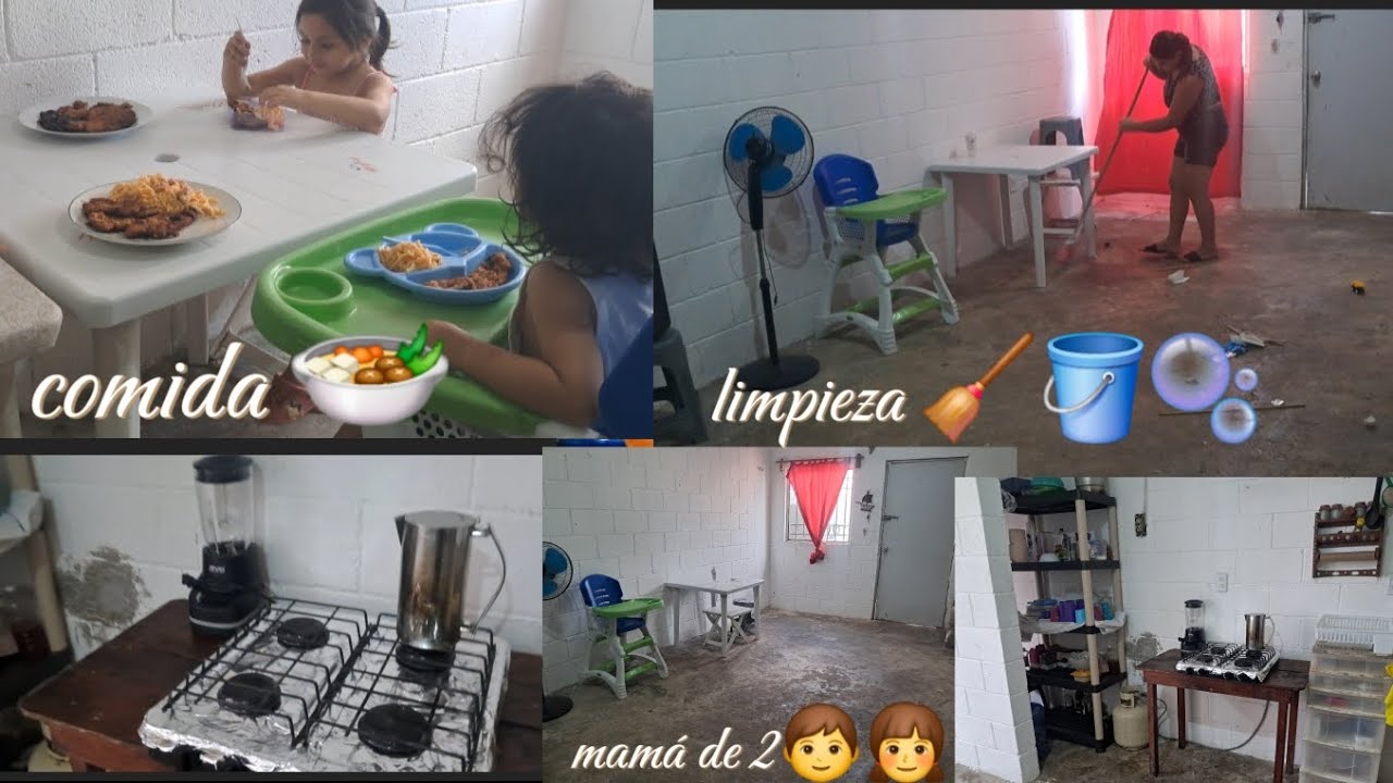 Limpieza en mi casita 🧹 🪣 🫧 + comida asi  mi dia 🤭Mamá de 2 👧🧒🥰