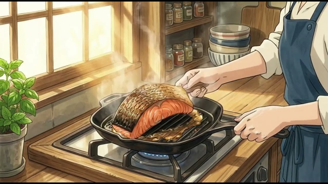 Ghibli Style Peaceful Japanese Cooking | Ghibli Style Kitchen ASMR