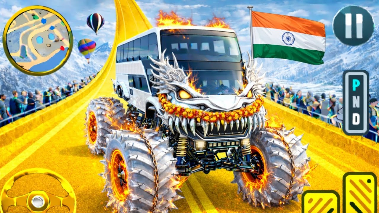 Monster Truck Stunt Racing – Extreme Mega Ramps, Impossible Tracks & Crazy Crashes