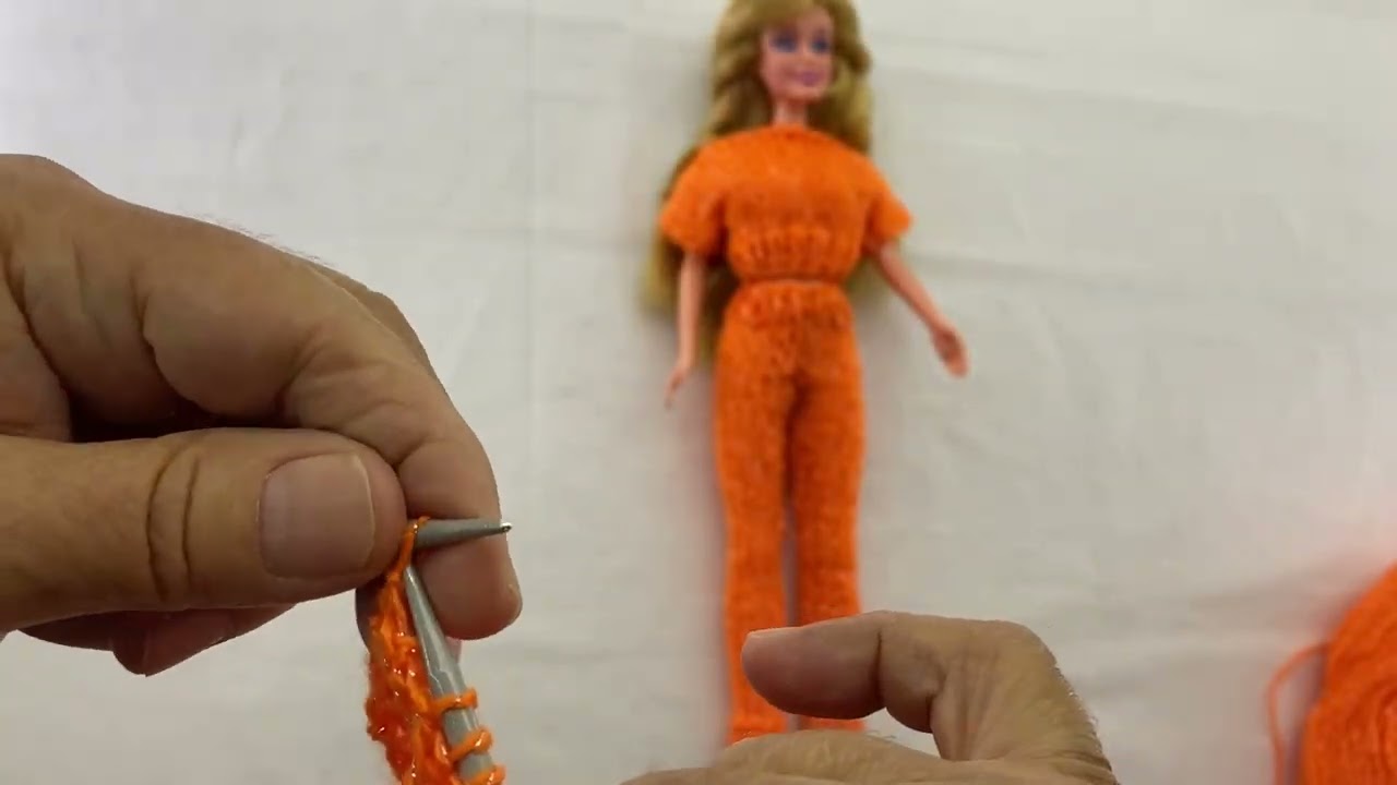 Barbie Bebek İçin Kolayca Örülen Pantolon Yapımı 🧡