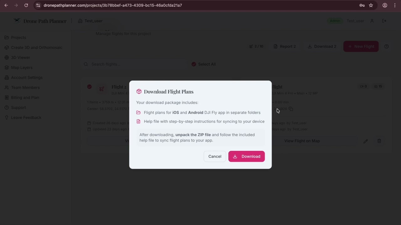Transferring Flight Plans from Mac to DJI Fly (iOS)  in DronePathPlanner
