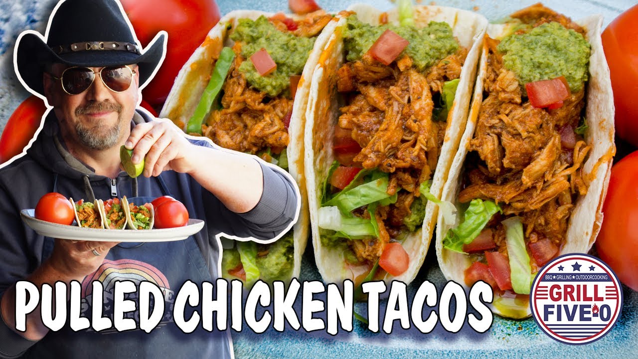 Pulled Chicken Tacos | H&auml;hnchen Tacos mit Salsa Verde f&uuml;r das n&auml;chste Sommergrillen | Grill Five-0 🤠