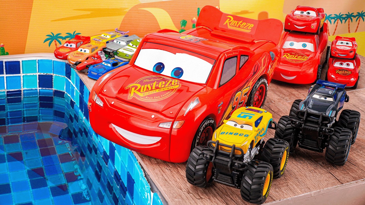 Disney Pixar Cars Unboxing Review | Disney Pixar Cars Lightning McQueen in Driving Race
