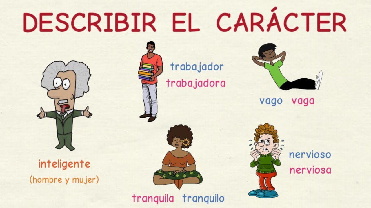 Aprender español: Describir el carácter 😎😥😀 (nivel básico)