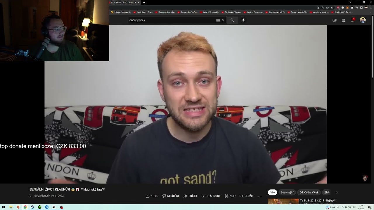 Reakce na nejnovější videa od @Ondra_Vlcek