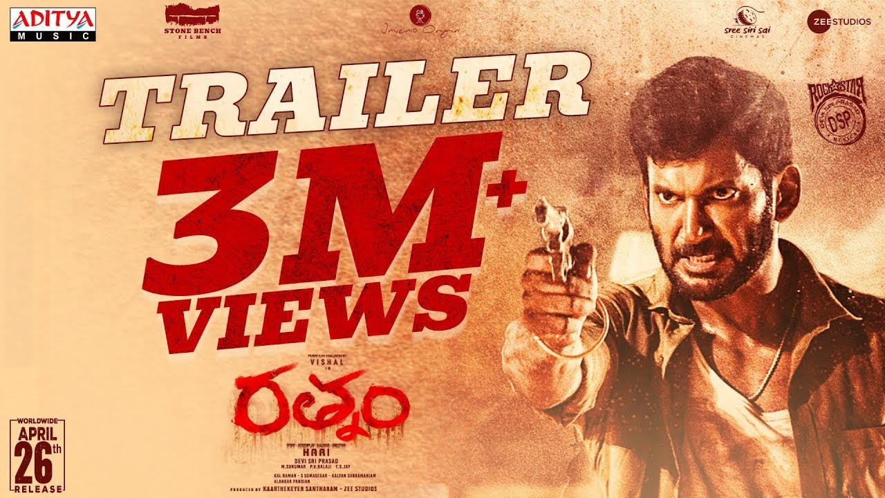 Rathnam Trailer (Telugu) | Vishal, Priya Bhavani Shankar | Hari | Devi Sri Prasad
