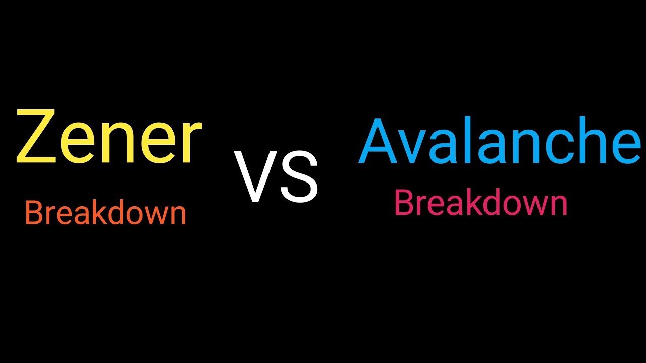 Zener breakdown vs avalanche breakdown
