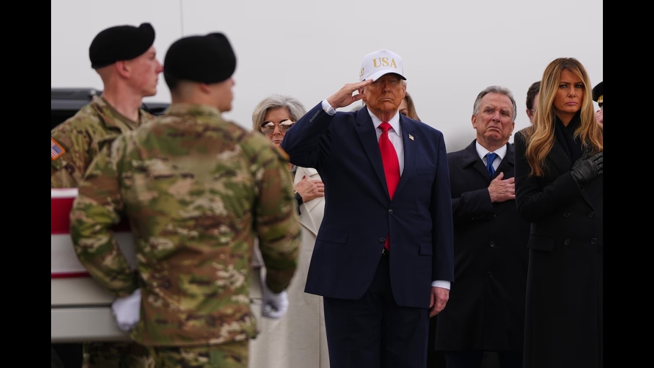 Trump wears campaign merch during solemn ceremony, Fox covers it up