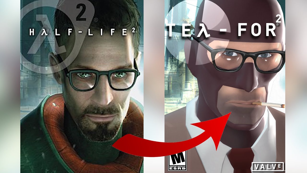 Gordon Freeman Gets Sent Into The TF2 Universe (HL2/TF2 crossover/frag video)