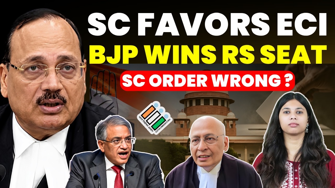 SC FAVORS ECI.....BJP WINS RAJYA SABHA SEAT....SC ORDER WRONG? #supremecourtofindia #rajyasabha