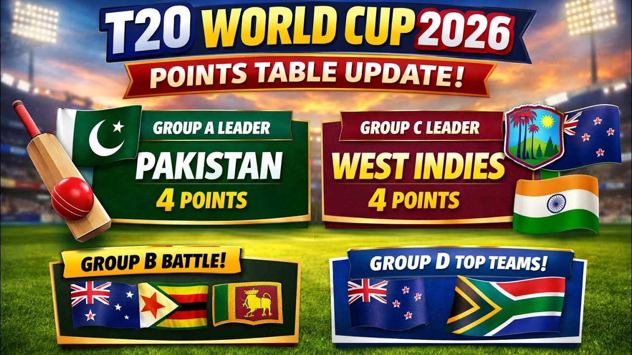 Points Table T20 Cricket World Cup 2026