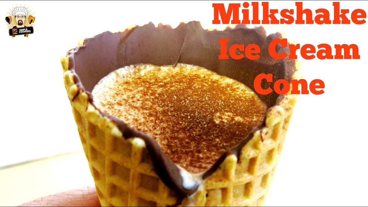 HOW TO MAKE A CHOCOLATE ICE CREAM CONE MILKSHAKE DIY EASY RECIPES FOR KIDS TO MAKE AT HOME