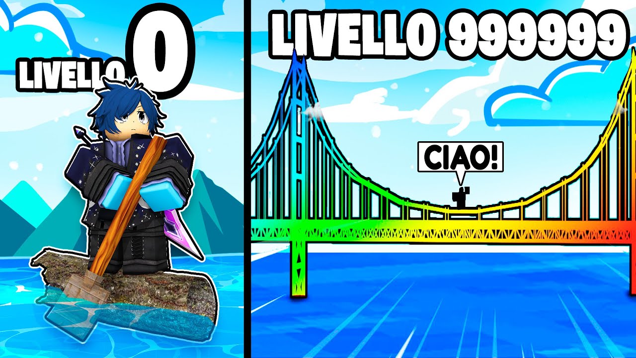 COSTRUISCO IL PONTE DI LIVELLO MASSIMO! - ROBLOX