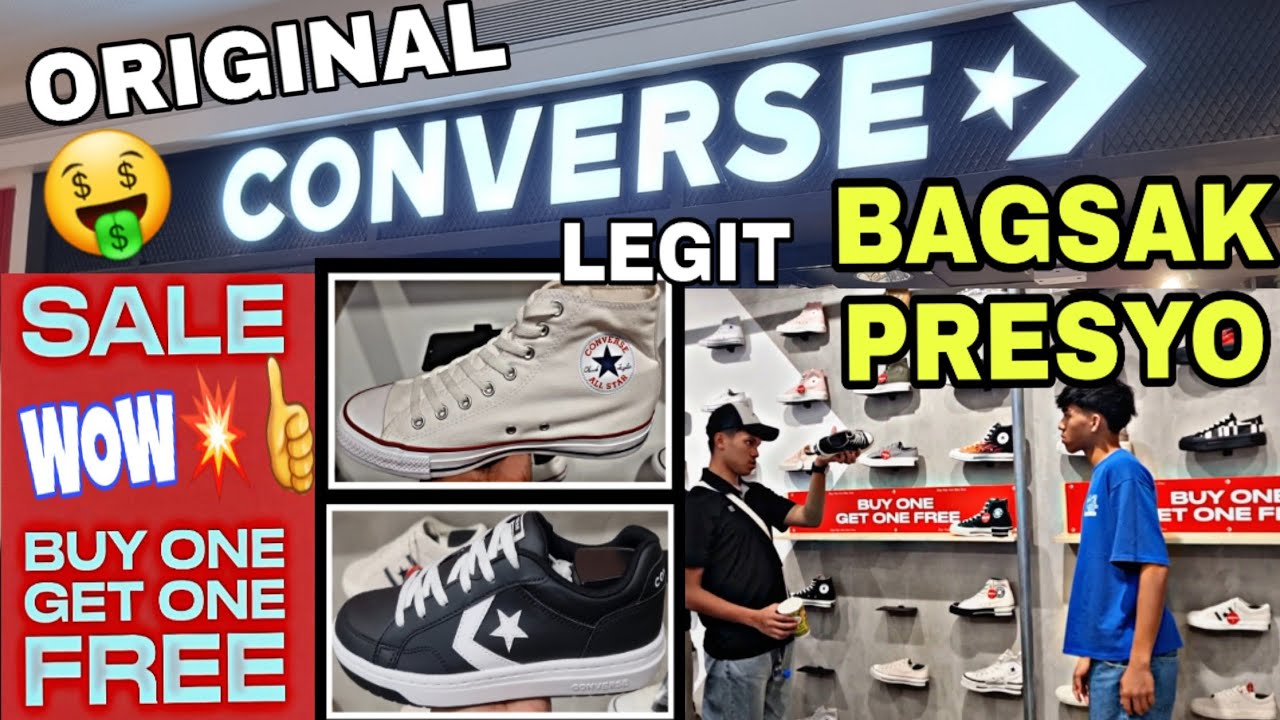CONVERSE BUY 1 GET 1 FREE! SHOES,APPAREL,BAGS,SLIDE at may 30% sale!Converse Greenhills
