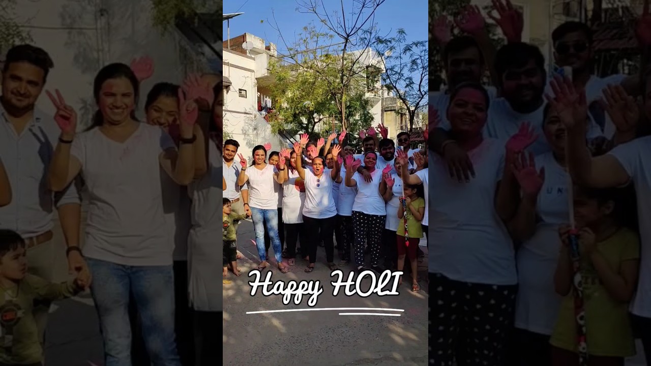 HOLI CELEBRATION🎊🎋🔫.....#vibes #holi #family #happiness #celebration #holispecial #sindhubhavan