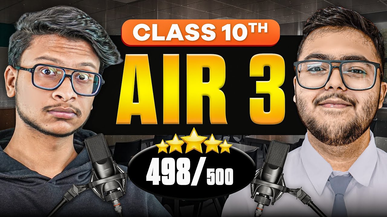 Class 10🔥 AIR-3 - CBSE topper interview! 99.6% without any coaching!😱